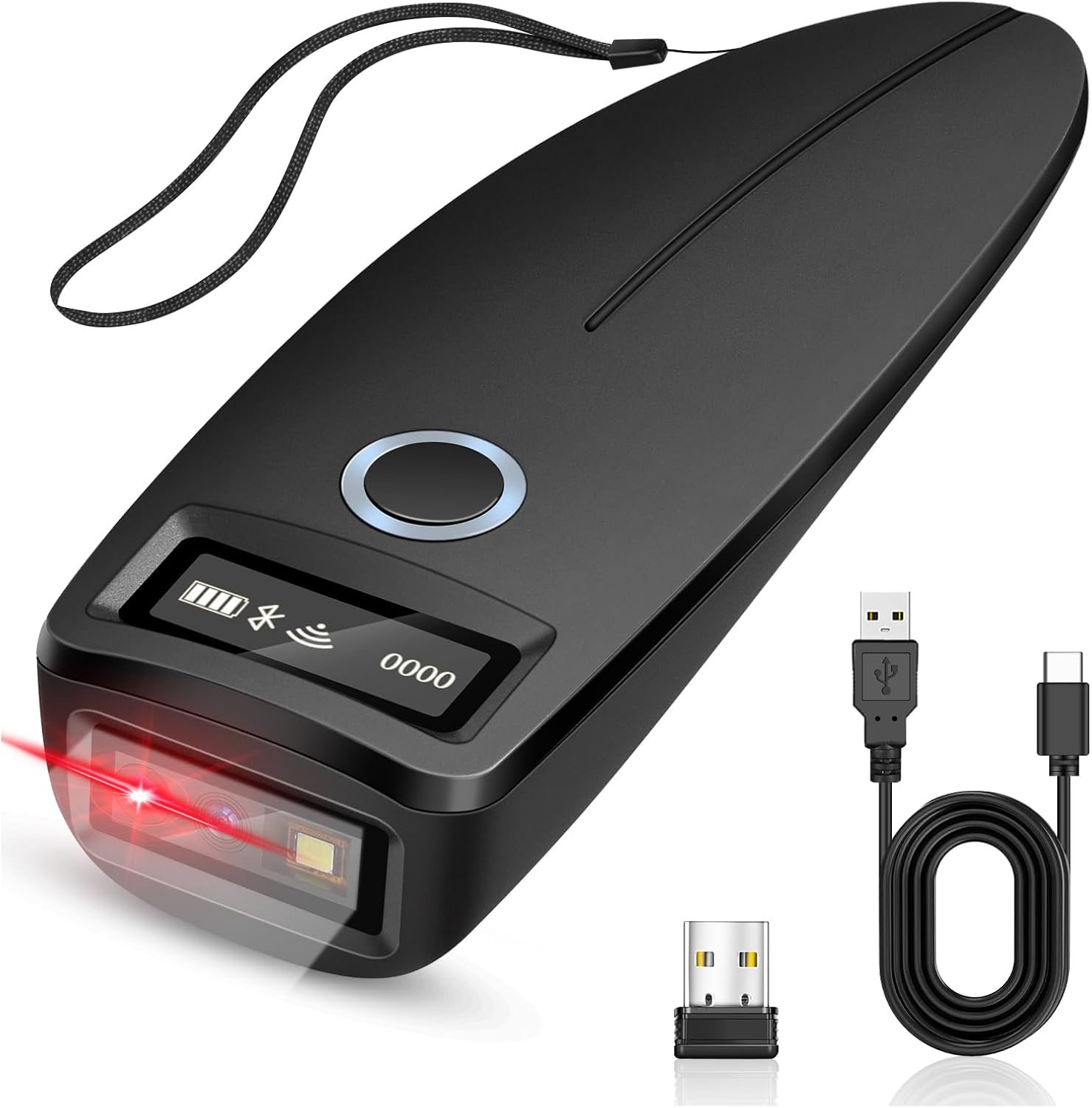 MINI ESCÁNER BLUETOOTH 1D/2D KUIIYER | Lector QR de Bolsillo | Móvil, Tablet, Inventario Rápido