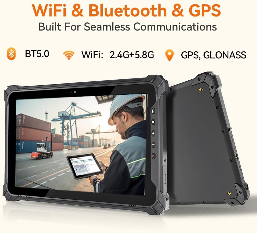 TABLET INDUSTRIAL T10W-2D | Windows Pro 10.1" | ESCÁNER 2D Integrado | ERP, Almacén, Obra