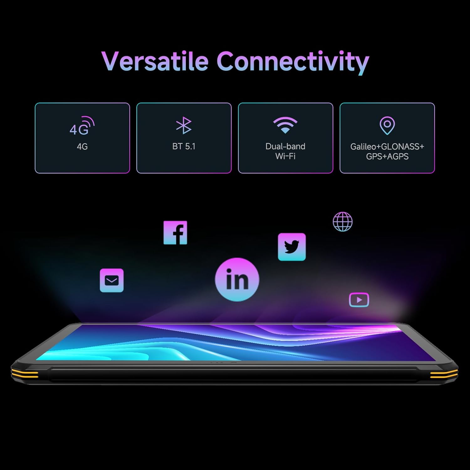 TABLET RESISTENTE T1 MAX | ANDROID 14 | 10.95" FHD | 10000mAh | 8GB+128GB