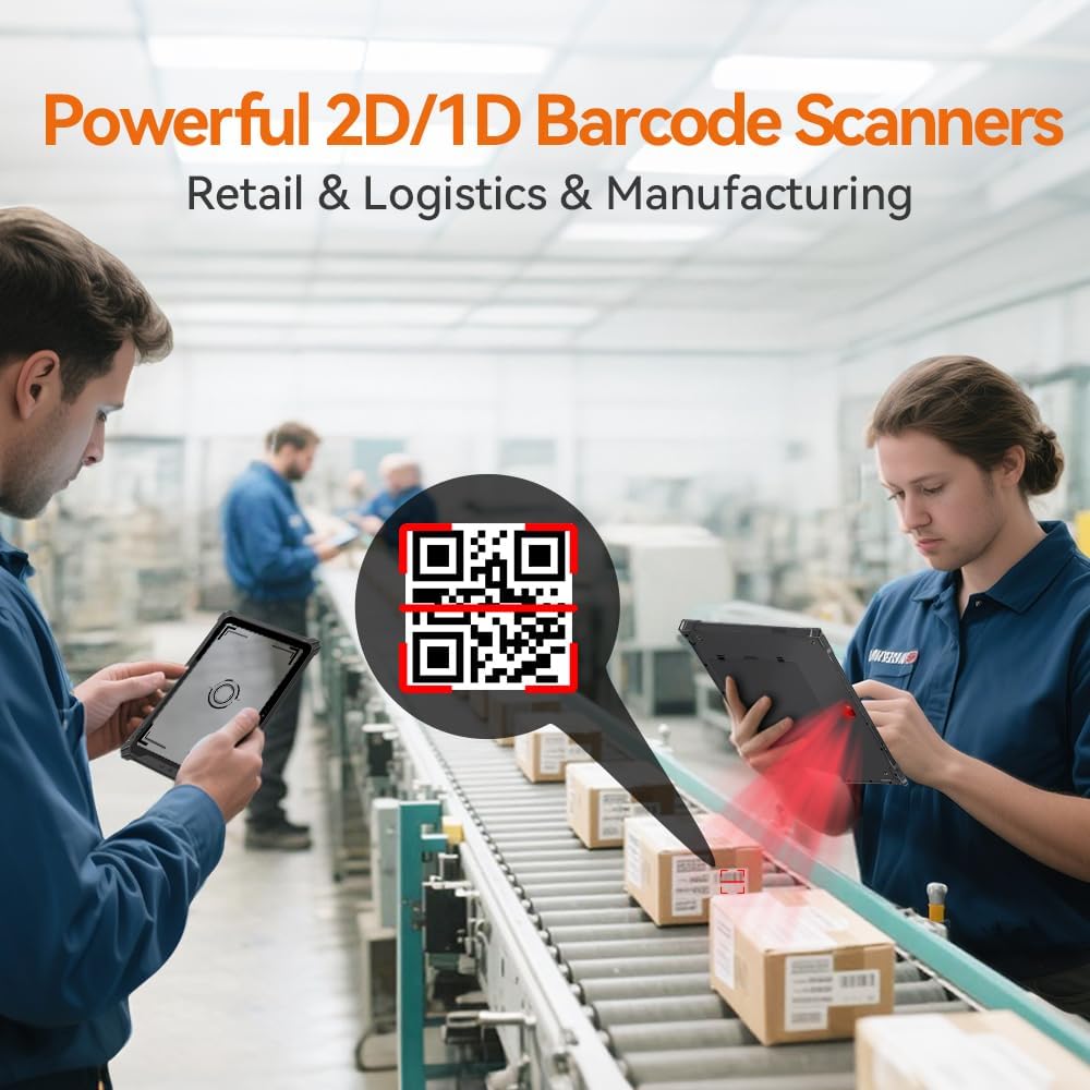 TABLET INDUSTRIAL T10W-2D | Windows Pro 10.1" | ESCÁNER 2D Integrado | ERP, Almacén, Obra