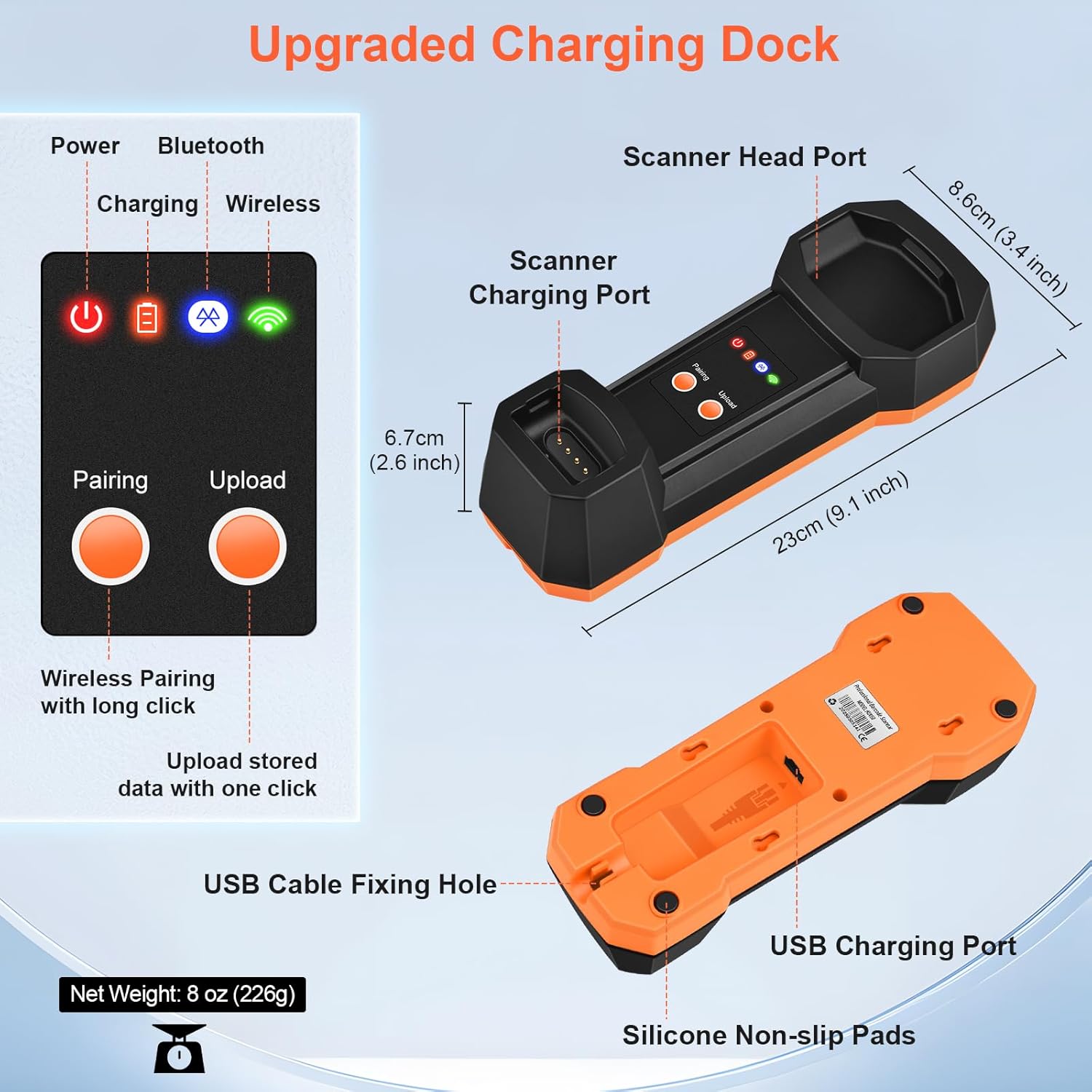 ESCÁNER INDUSTRIAL KUIIYER 1D/2D | Lector de Códigos QR/Barras Reforzado | ALMACÉN y LOGÍSTICA