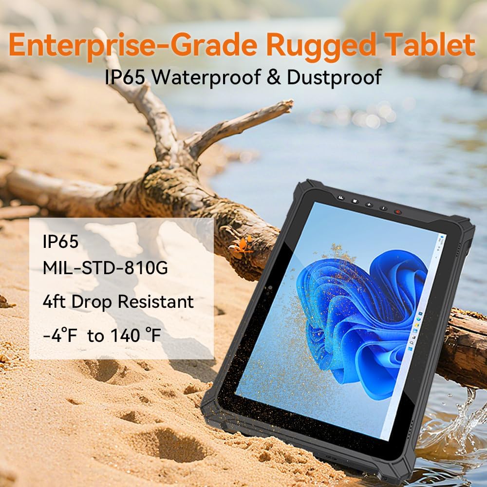 TABLET INDUSTRIAL T10W-2D | Windows Pro 10.1" | ESCÁNER 2D Integrado | ERP, Almacén, Obra
